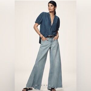 Anthropologie Pilcro Adi Regenerative Cotton Mod-Rise Flare Jeans